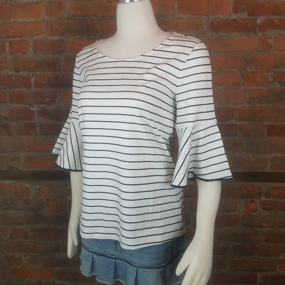 SOLD 41 Hawthorne Stitch Fix Women's Knit Top Stripes W - Picture 2 of 6